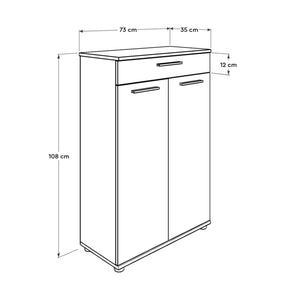 Παπουτσοθήκη Polichnitos Λευκό 73x35x108 εκ. Μελαμίνης