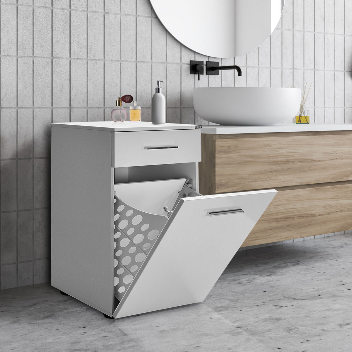 Στήλη Αποθήκευσης Argalasti Λευκό 52x38x83 εκ. Μελαμίνης