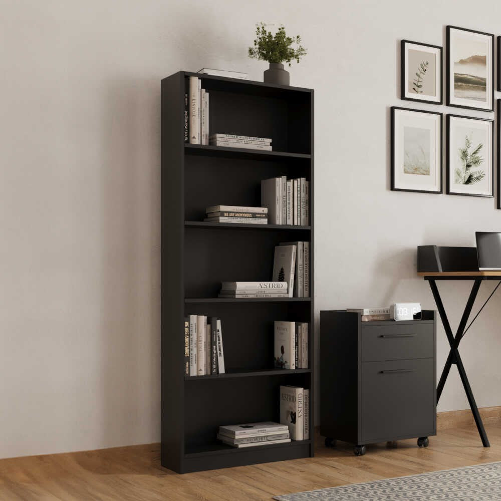 Βιβλιοθήκη Alepochori Ανθρακί 58x23x170 εκ. Μελαμίνης
