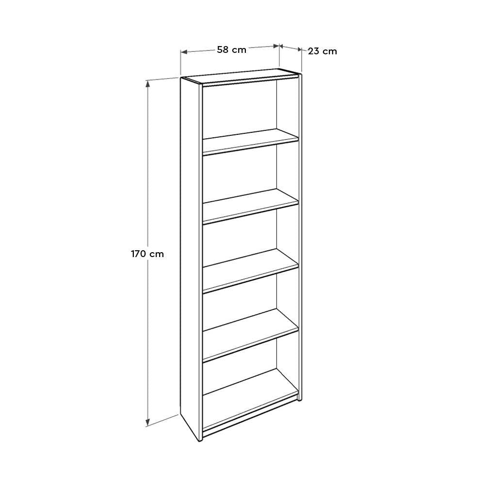 Βιβλιοθήκη Alepochori Ανθρακί 58x23x170 εκ. Μελαμίνης