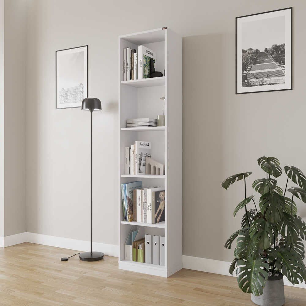 Βιβλιοθήκη Aliartos Λευκό 43x26x182 εκ. Μελαμίνης