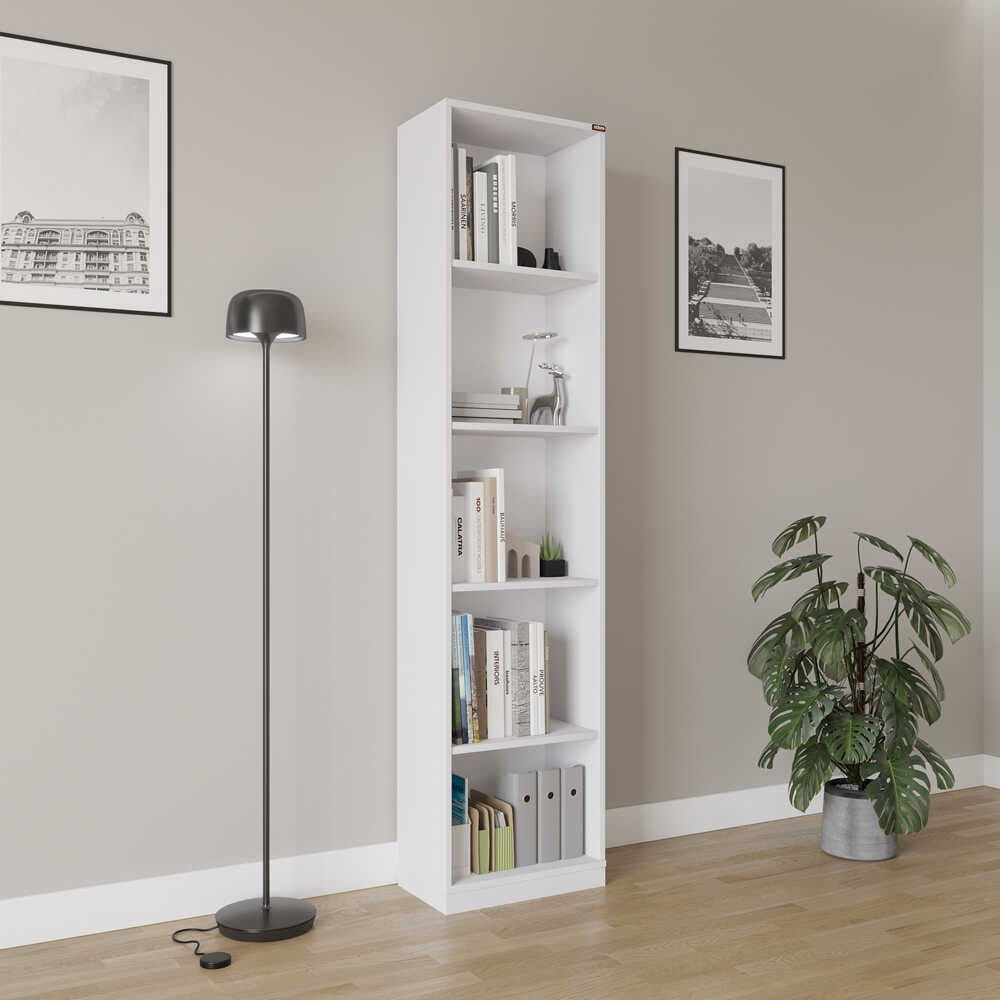 Βιβλιοθήκη Aliartos Λευκό 43x26x182 εκ. Μελαμίνης