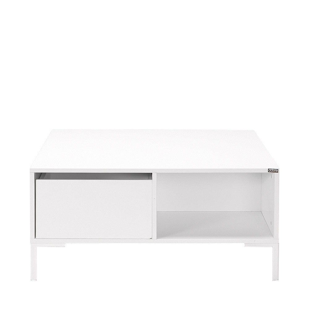 Τραπεζάκι Σαλονιού Makrino Λευκό Diamond 90x90x42 εκ. Μελαμίνης