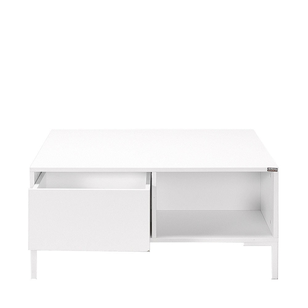 Τραπεζάκι Σαλονιού Makrino Λευκό Diamond 90x90x42 εκ. Μελαμίνης