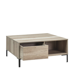 Τραπεζάκι Σαλονιού Makrino Taupe 90x90x42 εκ. Μελαμίνης - Pakobazaar
