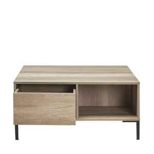 Τραπεζάκι Σαλονιού Makrino Taupe 90x90x42 εκ. Μελαμίνης - Pakobazaar