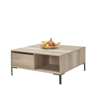 Τραπεζάκι Σαλονιού Makrino Taupe 90x90x42 εκ. Μελαμίνης - Pakobazaar