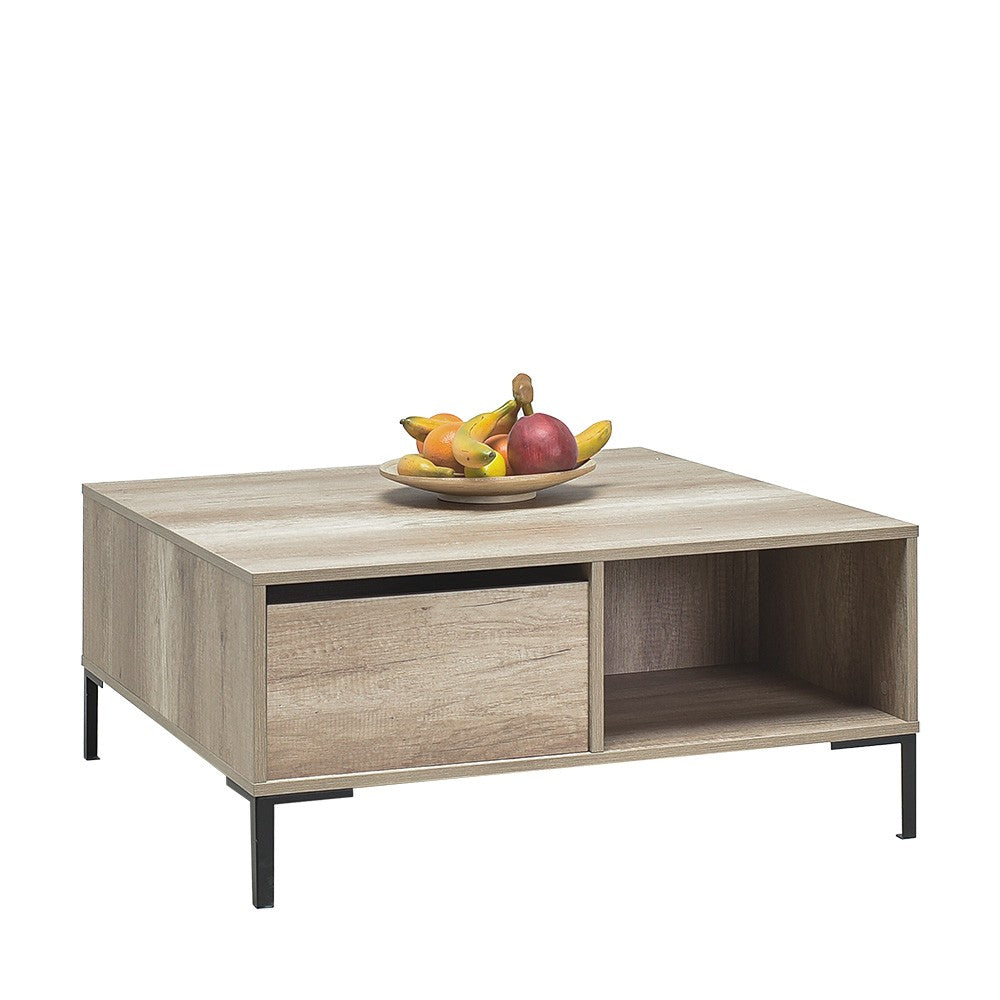 Τραπεζάκι Σαλονιού Makrino Taupe 90x90x42 εκ. Μελαμίνης - Pakobazaar