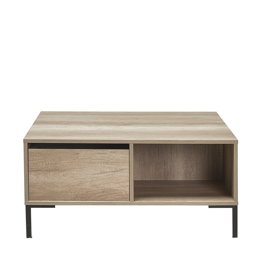Τραπεζάκι Σαλονιού Makrino Taupe 90x90x42 εκ. Μελαμίνης - Pakobazaar