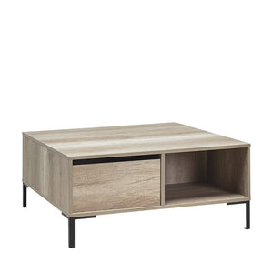 Τραπεζάκι Σαλονιού Makrino Taupe 90x90x42 εκ. Μελαμίνης - Pakobazaar
