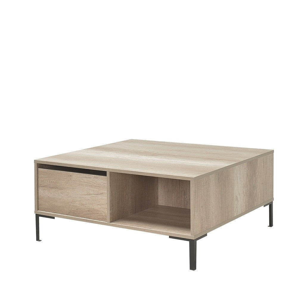 Τραπεζάκι Σαλονιού Makrino Taupe 90x90x42 εκ. Μελαμίνης - Pakobazaar
