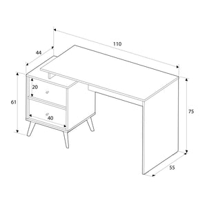 Γραφείο Agras Πολύχρωμο 110x44x75 εκ. Μελαμίνης