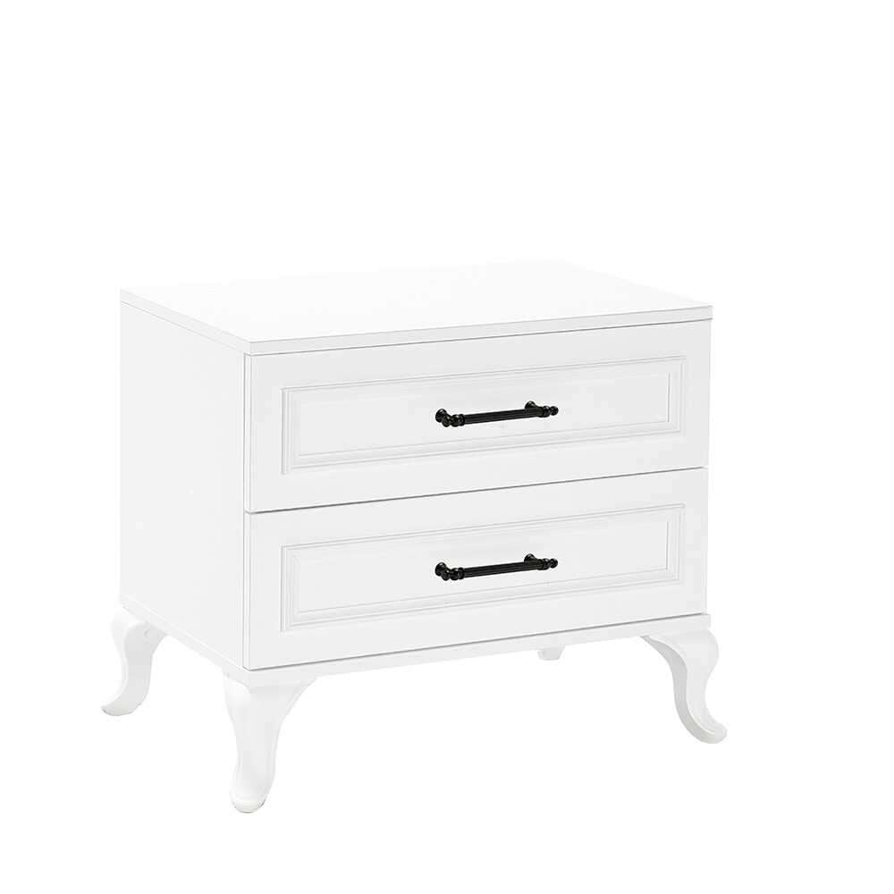 Κομοδίνο Karavados Λευκό 51x40x53 εκ. Μελαμίνης