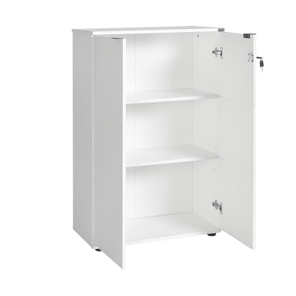 Βιβλιοθήκη Atalanti Λευκό Diamond 72x34x109 εκ. Μελαμίνης