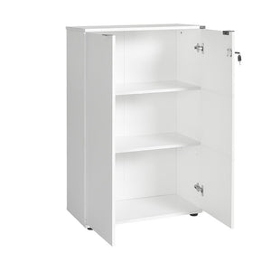 Βιβλιοθήκη Atalanti Λευκό Diamond 72x34x109 εκ. Μελαμίνης