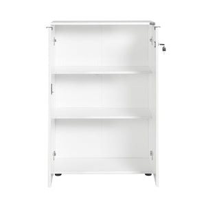 Βιβλιοθήκη Atalanti Λευκό Diamond 72x34x109 εκ. Μελαμίνης