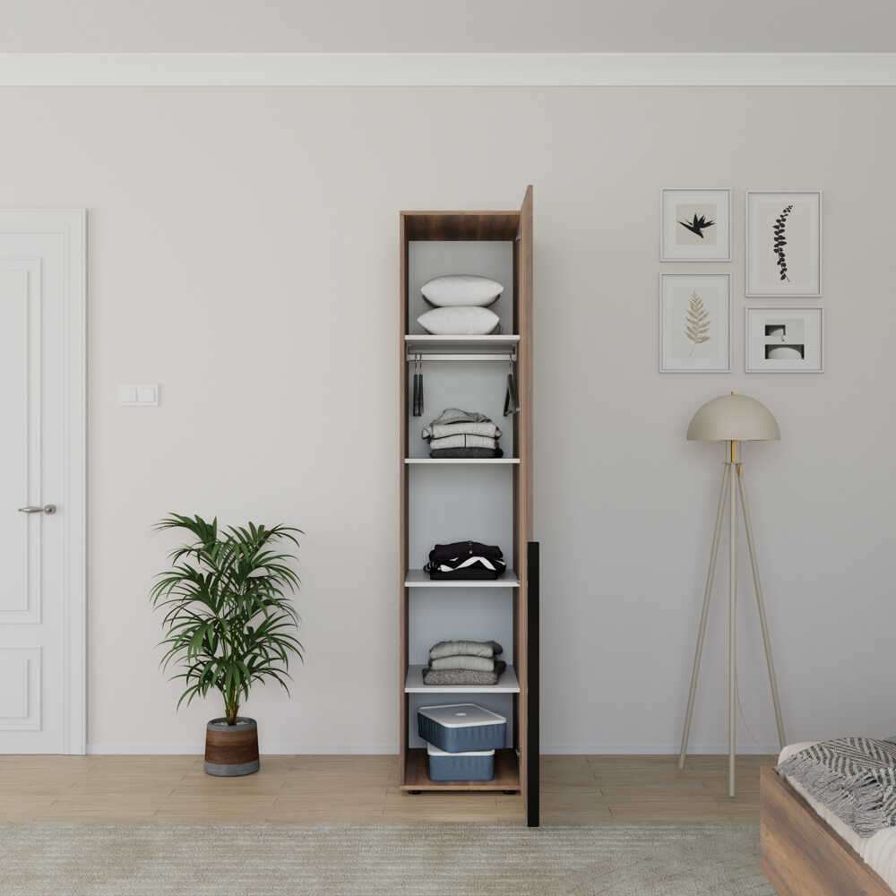 Ντουλάπα Pedina Καρυδί 45x55.3x210 εκ. Μελαμίνης