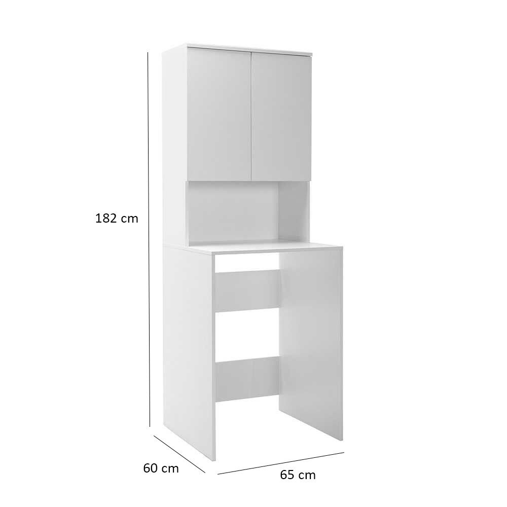 Ντουλάπι Πλυντηρίου Lagadas Λευκό 65x60x182 εκ. Μελαμίνης