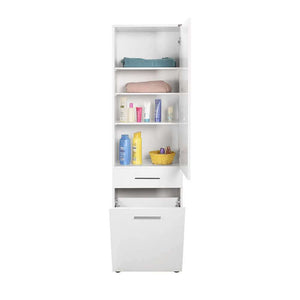 Στήλη Αποθήκευσης Ammotopos Λευκό 52x38x187 εκ. Μελαμίνης