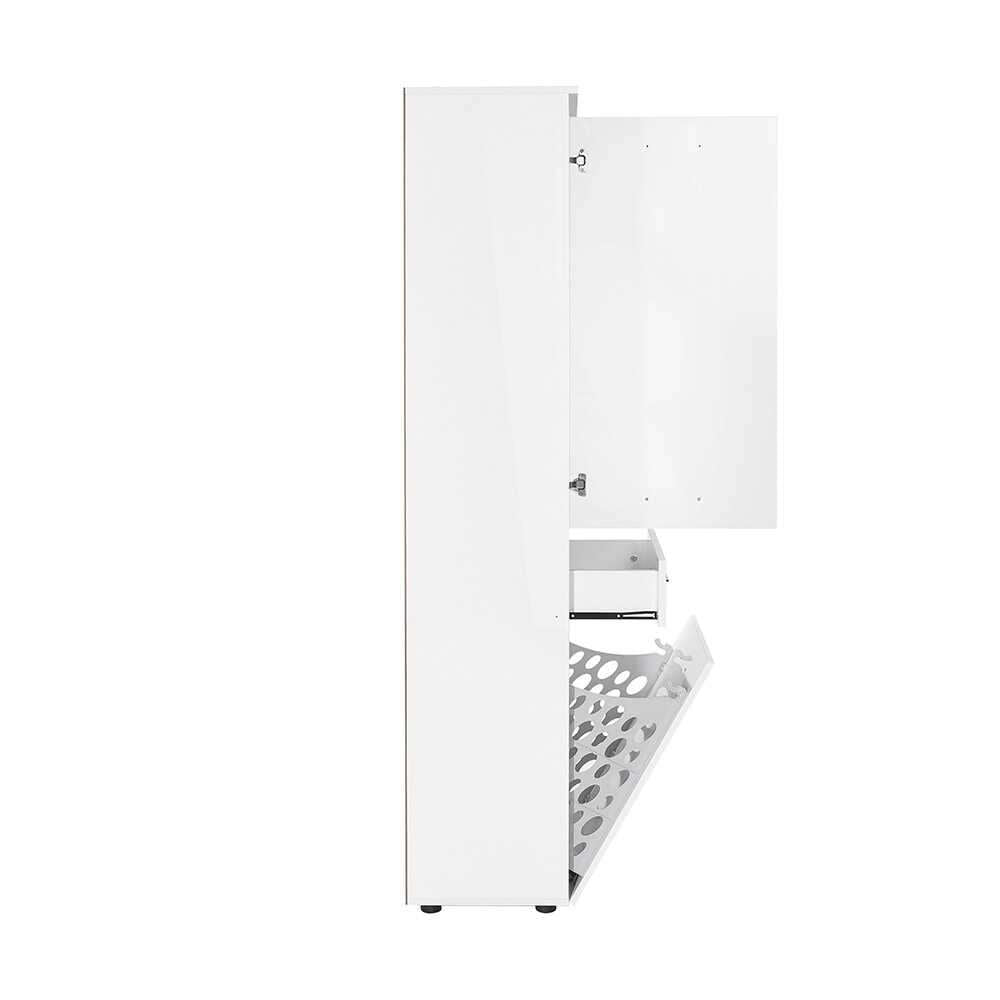Στήλη Αποθήκευσης Ammotopos Λευκό 52x38x187 εκ. Μελαμίνης