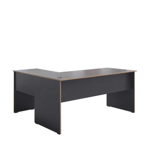 Γραφείο Methana Ανθρακί - Δρυς 160x144x75 εκ. Μελαμίνης