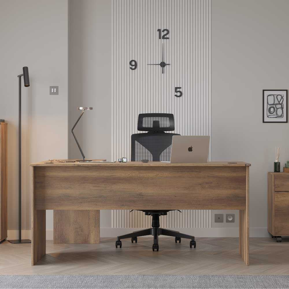 Γραφείο Methana Καρυδί 160x144x75 εκ. Μελαμίνης