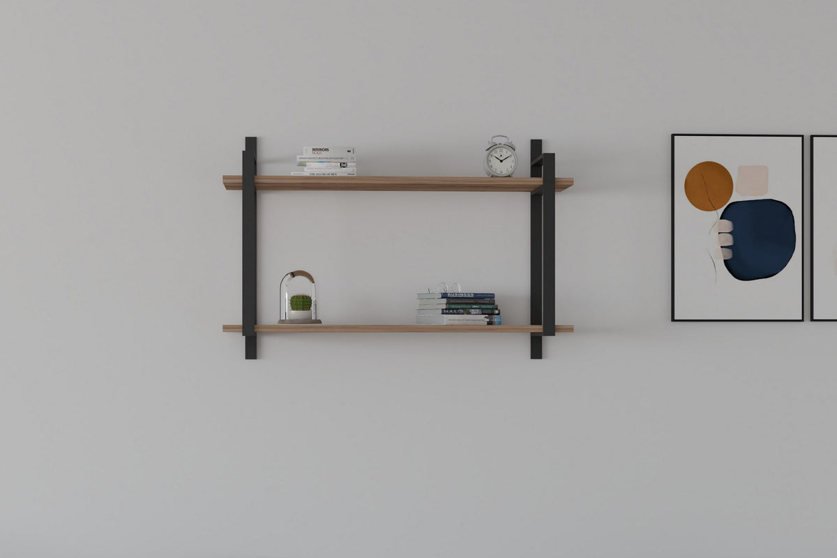 Ράφι Τοίχου Elaiochori Καρυδί 90x22x60 εκ. Μελαμίνης