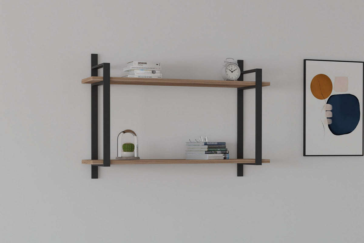 Ράφι Τοίχου Elaiochori Καρυδί 90x22x60 εκ. Μελαμίνης