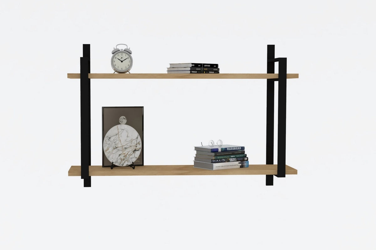 Ράφι Τοίχου Elaiochori Καρυδί 90x22x60 εκ. Μελαμίνης