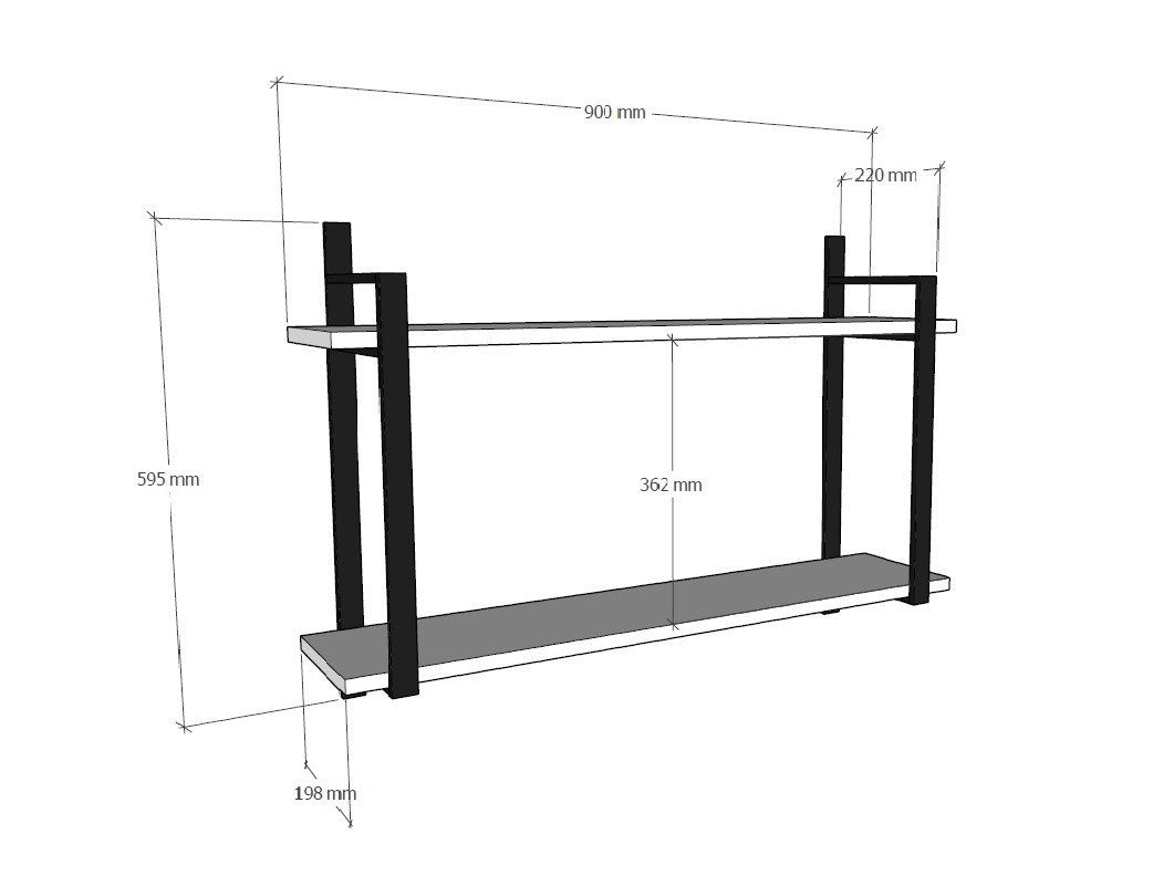 Ράφι Τοίχου Elaiochori Καρυδί 90x22x60 εκ. Μελαμίνης