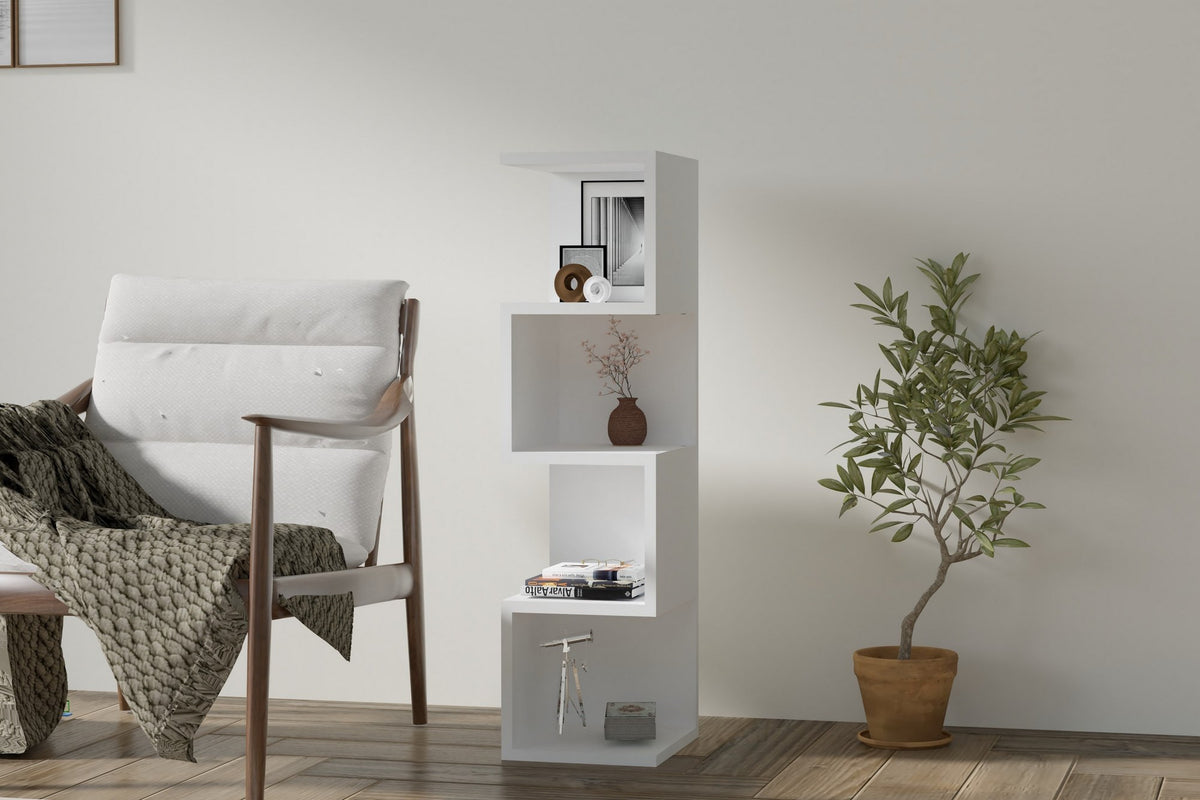 Βιβλιοθήκη Pyrgi Λευκό 27x25x95 εκ. Μελαμίνης