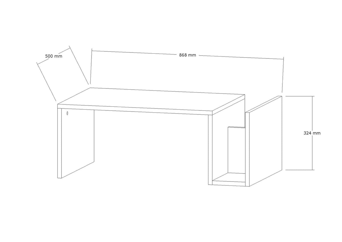 Τραπεζάκι Σαλονιού Velies Δρυς Sapphire 86.8x50x32.4 εκ. Μελαμίνης