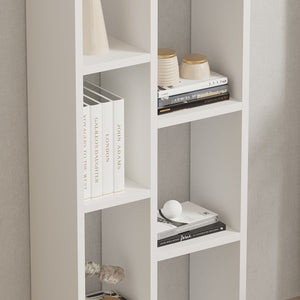 Βιβλιοθήκη Daskalio Λευκό 44.4x19.6x150 εκ. MDF