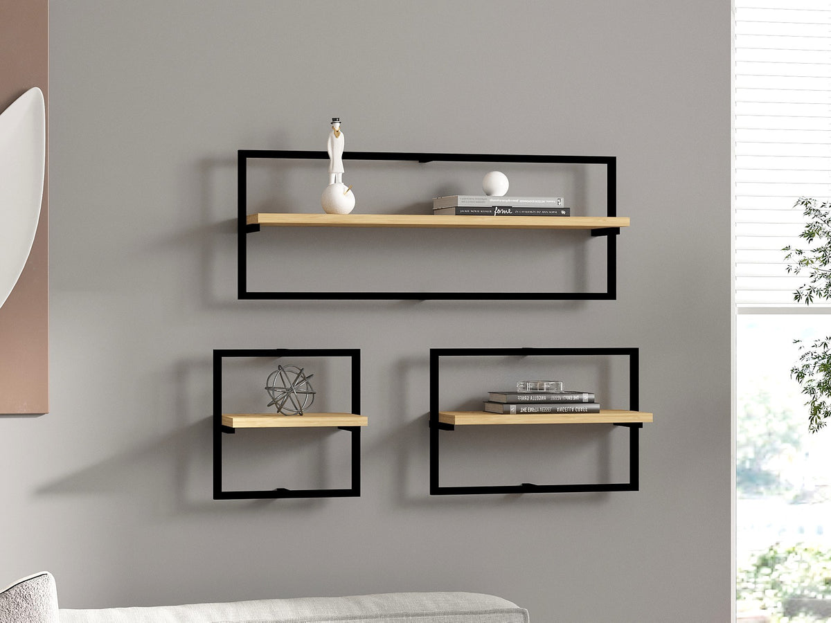 Ράφι Τοίχου Orounta Δρυς Sapphire 80x20x30 εκ. Μελαμίνης