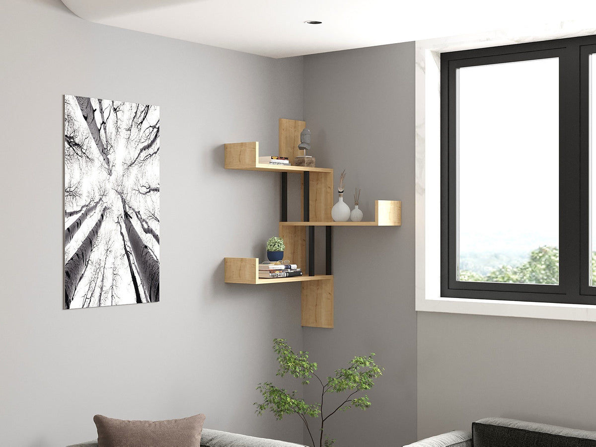 Ράφι Τοίχου Kotsikia Δρυς Sapphire 105x20x60 εκ. Μελαμίνης