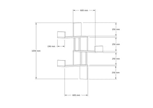 Ράφι Τοίχου Kotsikia Δρυς Sapphire 105x20x60 εκ. Μελαμίνης