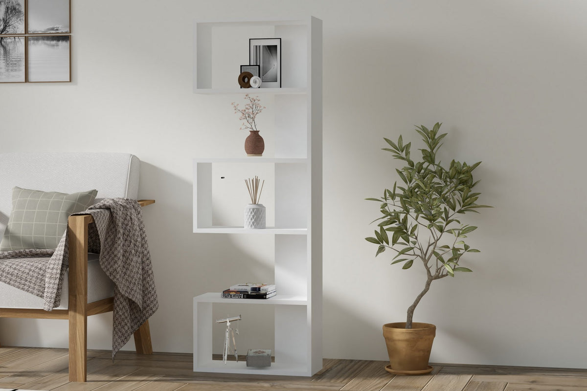 Βιβλιοθήκη Anavra Λευκό 52x150 εκ. Μελαμίνης - Pakobazaar