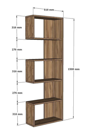 Βιβλιοθήκη Anavra Λευκό 52x150 εκ. Μελαμίνης - Pakobazaar
