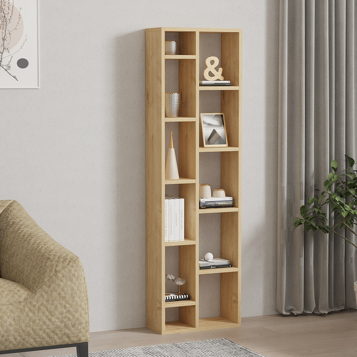 Βιβλιοθήκη Daskalio Δρυς Sapphire 45x20x150 εκ. Μελαμίνης
