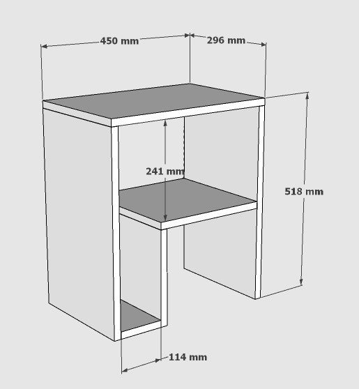 Βοηθητικό Τραπεζάκι Igoumenitsa Δρυς Sapphire 52x30x45 εκ. Μελαμίνης
