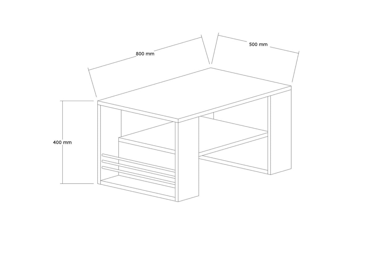 Τραπεζάκι Σαλονιού Skopos Sapphire 80x50x40 εκ. Μελαμίνης