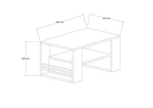 Τραπεζάκι Σαλονιού Skopos Sapphire 80x50x40 εκ. Μελαμίνης