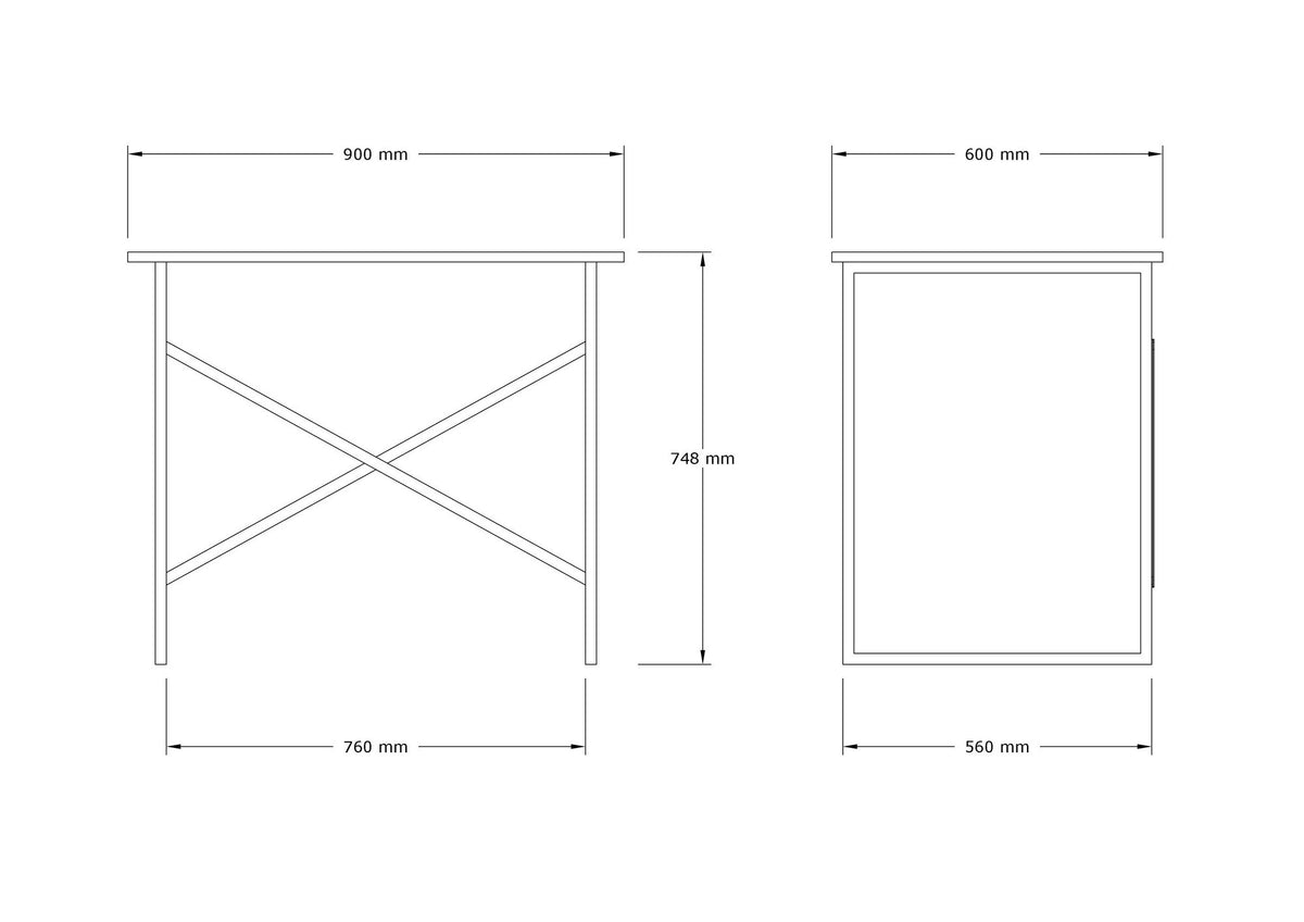 Γραφείο Simou Δρυς 90x56x76 εκ. Μελαμίνης