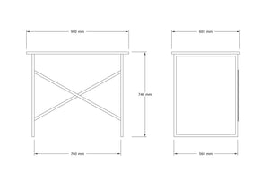 Γραφείο Simou Δρυς 90x56x76 εκ. Μελαμίνης