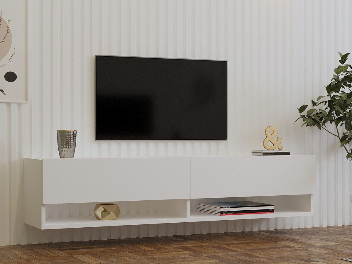 Σύνθεση Τηλεόρασης Mytikas Λευκό 141x30x31 εκ. Μελαμίνης