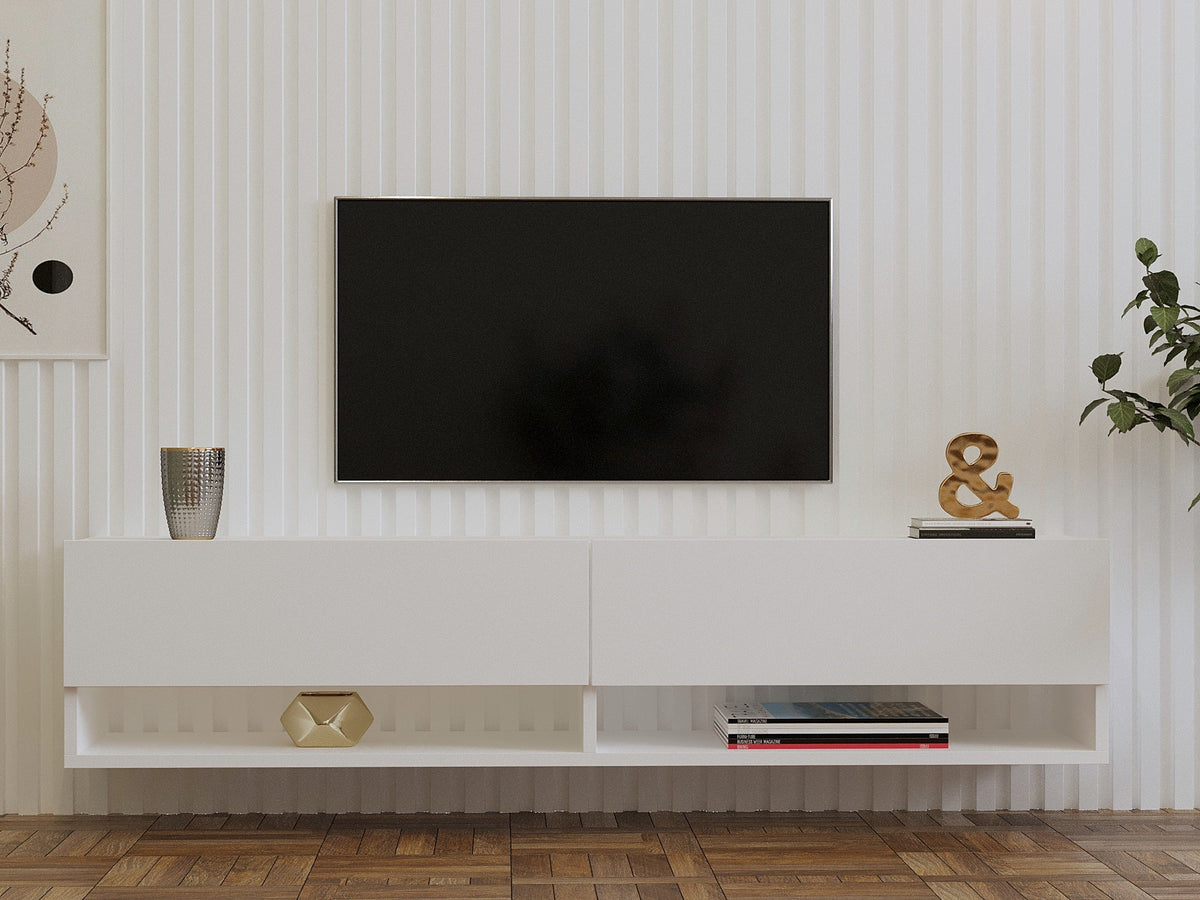 Σύνθεση Τηλεόρασης Mytikas Λευκό 141x30x31 εκ. Μελαμίνης
