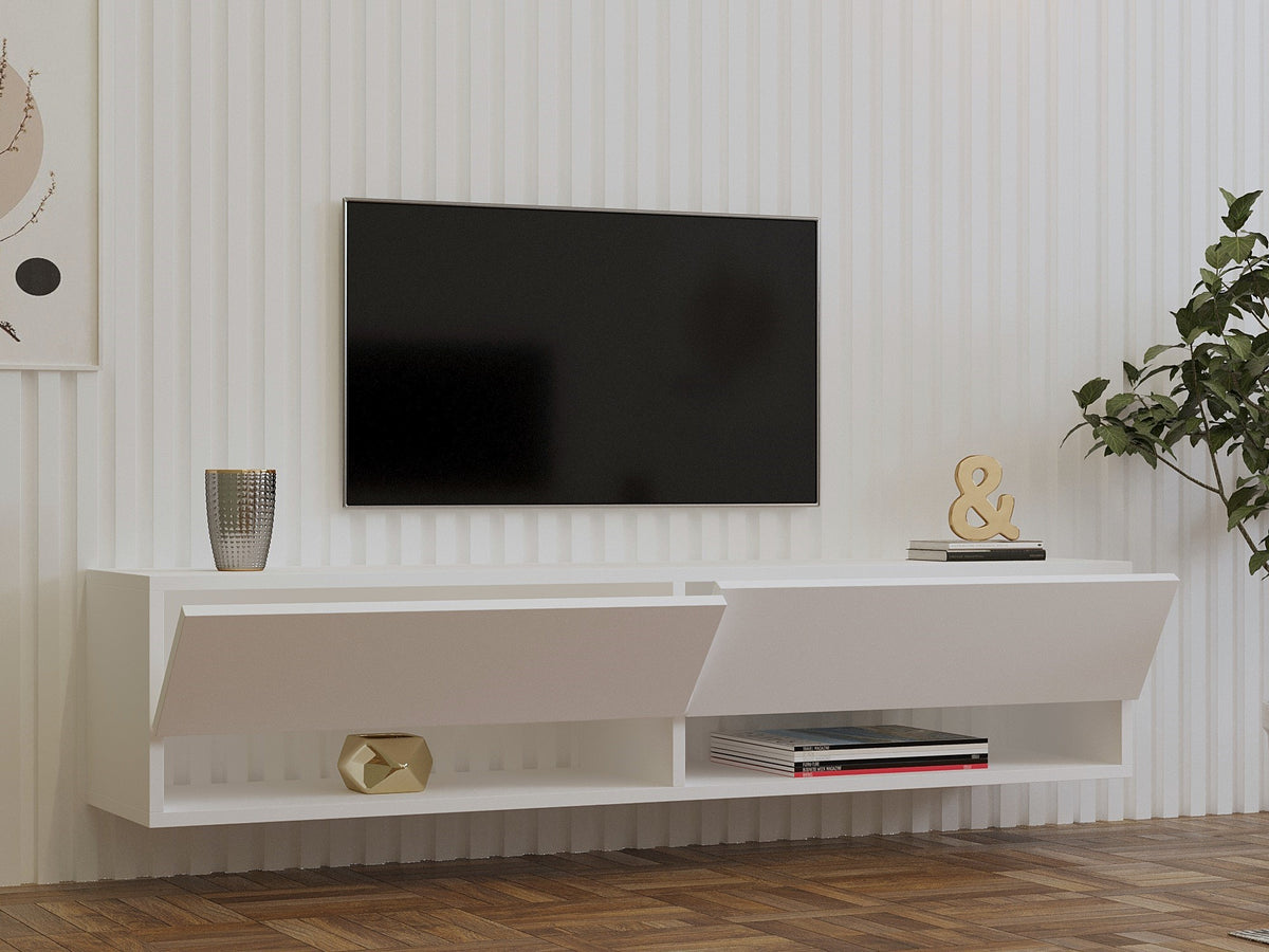 Σύνθεση Τηλεόρασης Mytikas Λευκό 141x30x31 εκ. Μελαμίνης