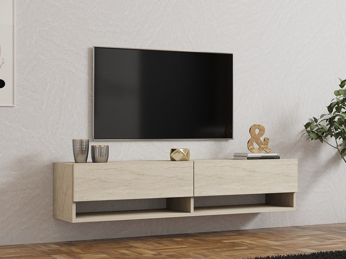 Σύνθεση Τηλεόρασης Mytikas Travertine 141x30x31 εκ. Μελαμίνης