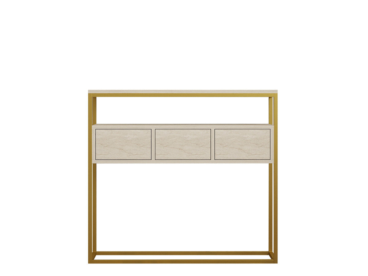 Κονσόλα Agriolouloudo Travertine 100x34x90 εκ. Μελαμίνης