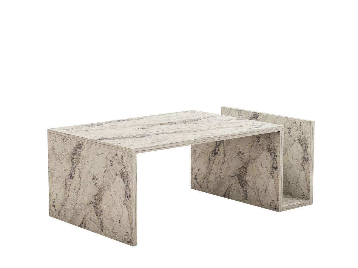 Τραπεζάκι Σαλονιού Velies Μάρμαρο Freesia 86.8x50x32.4 εκ. Μελαμίνης